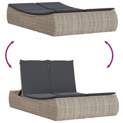 VidaXL 368095 chaise d'extérieur Linge Siège rembourré Polyuréthane, Acier Gris - Vue supplémentaire 7