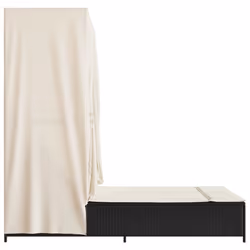 VidaXL 368099 chaise d'extérieur Linge Siège rembourré Polyuréthane, Acier Crème, Blanc - Vue supplémentaire 5