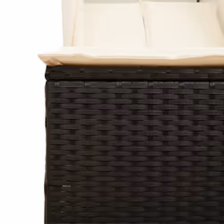 VidaXL 368099 chaise d'extérieur Linge Siège rembourré Polyuréthane, Acier Crème, Blanc - Vue supplémentaire 8