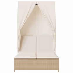 VidaXL 368103 chaise d'extérieur Linge Siège rembourré Polyuréthane, Acier Crème, Blanc - Vue supplémentaire 4