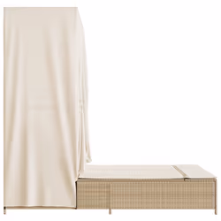 VidaXL 368103 chaise d'extérieur Linge Siège rembourré Polyuréthane, Acier Crème, Blanc - Vue supplémentaire 5