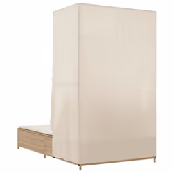 VidaXL 368103 chaise d'extérieur Linge Siège rembourré Polyuréthane, Acier Crème, Blanc - Vue supplémentaire 6