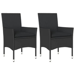 VidaXL 368109 chaise d'extérieur Terrace Siège rembourré Polyuréthane, Acier Noir
