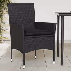 VidaXL 368109 chaise d'extérieur Terrace Siège rembourré Polyuréthane, Acier Noir