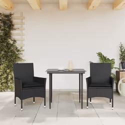 VidaXL 368109 chaise d'extérieur Terrace Siège rembourré Polyuréthane, Acier Noir
