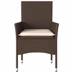 VidaXL 368110 chaise d'extérieur Terrace Siège rembourré Polyuréthane, Acier Crème, Blanc - Vue supplémentaire 5