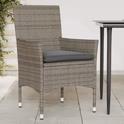 VidaXL 368111 chaise d'extérieur Terrace Siège rembourré Polyuréthane, Acier Gris