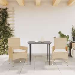 VidaXL 368113 chaise d'extérieur Terrace Siège rembourré Polyuréthane, Acier Crème, Blanc