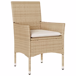 VidaXL 368113 chaise d'extérieur Terrace Siège rembourré Polyuréthane, Acier Crème, Blanc - Vue supplémentaire 4