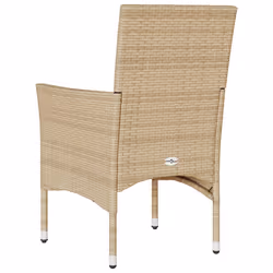 VidaXL 368113 chaise d'extérieur Terrace Siège rembourré Polyuréthane, Acier Crème, Blanc - Vue supplémentaire 7