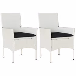 Détendez-vous et profitez de l'extérieur dans ces confortables chaises de jardin ! Matériau durable : la résine tressée, égal ...