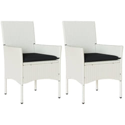 Vidaxl - Chaises de jardin avec coussins lot de 2 blanc résine tressée