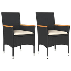 VidaXL 368119 chaise d'extérieur Terrace Siège rembourré Bois d'acacia, Polyuréthane, Acier Crème, Blanc