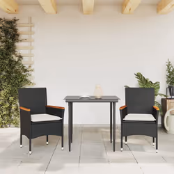 VidaXL 368119 chaise d'extérieur Terrace Siège rembourré Bois d'acacia, Polyuréthane, Acier Crème, Blanc