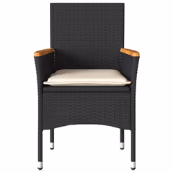 VidaXL 368119 chaise d'extérieur Terrace Siège rembourré Bois d'acacia, Polyuréthane, Acier Crème, Blanc - Vue supplémentaire 5