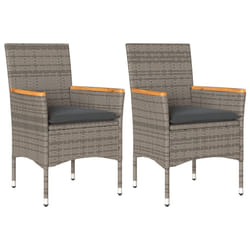 VidaXL 368120 chaise d'extérieur Terrace Siège rembourré Bois d'acacia, Polyuréthane, Acier Gris
