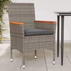 VidaXL 368120 chaise d'extérieur Terrace Siège rembourré Bois d'acacia, Polyuréthane, Acier Gris