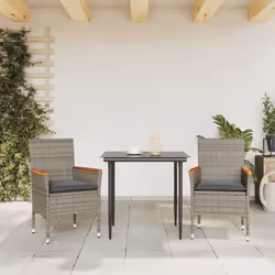 VidaXL 368120 chaise d'extérieur Terrace Siège rembourré Bois d'acacia, Polyuréthane, Acier Gris