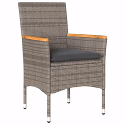 VidaXL 368120 chaise d'extérieur Terrace Siège rembourré Bois d'acacia, Polyuréthane, Acier Gris - Vue supplémentaire 4
