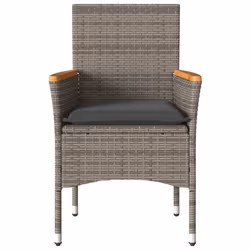 VidaXL 368120 chaise d'extérieur Terrace Siège rembourré Bois d'acacia, Polyuréthane, Acier Gris - Vue supplémentaire 5
