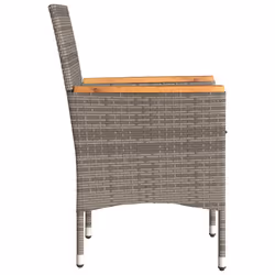 VidaXL 368120 chaise d'extérieur Terrace Siège rembourré Bois d'acacia, Polyuréthane, Acier Gris - Vue supplémentaire 6