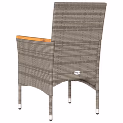 VidaXL 368120 chaise d'extérieur Terrace Siège rembourré Bois d'acacia, Polyuréthane, Acier Gris - Vue supplémentaire 7