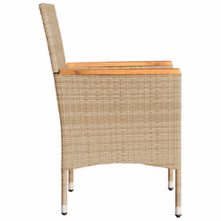 VidaXL 368121 chaise d'extérieur Terrace Siège rembourré Bois d'acacia, Polyuréthane, Acier Crème, Blanc - Vue supplémentaire 6