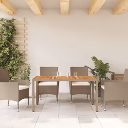 VidaXL 368127 table de jardin Beige, Marron