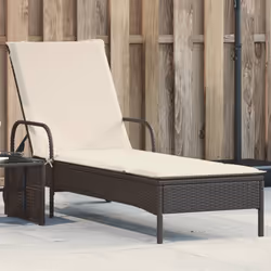 VidaXL 368308 chaise d'extérieur Linge Siège rembourré Polyuréthane, Acier Crème, Blanc
