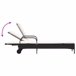 VidaXL 368308 chaise d'extérieur Linge Siège rembourré Polyuréthane, Acier Crème, Blanc - Vue supplémentaire 7