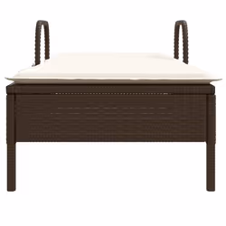 VidaXL 368309 chaise d'extérieur Linge Siège rembourré Polyuréthane, Acier Crème, Blanc - Vue supplémentaire 4