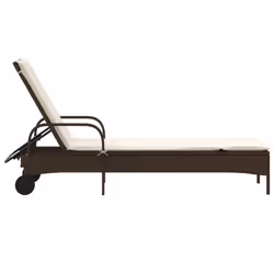 VidaXL 368309 chaise d'extérieur Linge Siège rembourré Polyuréthane, Acier Crème, Blanc - Vue supplémentaire 5