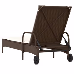 VidaXL 368309 chaise d'extérieur Linge Siège rembourré Polyuréthane, Acier Crème, Blanc - Vue supplémentaire 6