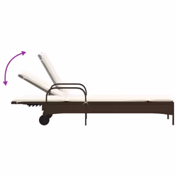VidaXL 368309 chaise d'extérieur Linge Siège rembourré Polyuréthane, Acier Crème, Blanc - Vue supplémentaire 7