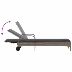 VidaXL 368310 chaise d'extérieur Linge Siège rembourré Polyuréthane, Acier Gris - Vue supplémentaire 7