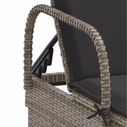 VidaXL 368310 chaise d'extérieur Linge Siège rembourré Polyuréthane, Acier Gris - Vue supplémentaire 8
