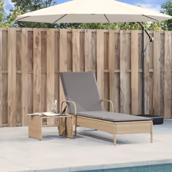 VidaXL 368311 chaise d'extérieur Linge Siège rembourré Polyuréthane, Acier Gris