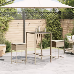 VidaXL 368321 chaise d'extérieur Terrace Siège rembourré Polyuréthane, Acier Crème, Blanc