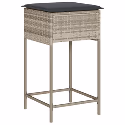 VidaXL 368322 chaise d'extérieur Terrace Siège rembourré Polyuréthane, Acier Gris - Vue supplémentaire 4