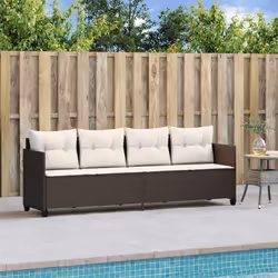 VidaXL 368327 chaise d'extérieur Linge Siège rembourré Polyuréthane, Acier Crème, Blanc