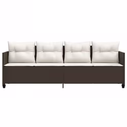 VidaXL 368327 chaise d'extérieur Linge Siège rembourré Polyuréthane, Acier Crème, Blanc - Vue supplémentaire 4