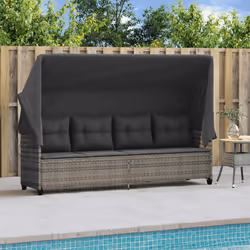 VidaXL 368328 chaise d'extérieur Linge Siège rembourré Polyuréthane, Acier Gris
