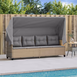 VidaXL 368329 chaise d'extérieur Linge Siège rembourré Polyuréthane, Acier Gris