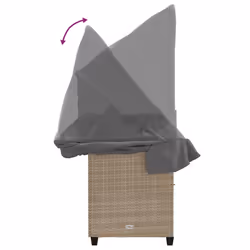 VidaXL 368329 chaise d'extérieur Linge Siège rembourré Polyuréthane, Acier Gris - Vue supplémentaire 8