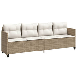 VidaXL 368330 chaise d'extérieur Linge Siège rembourré Polyuréthane, Acier Crème, Blanc