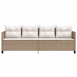 VidaXL 368330 chaise d'extérieur Linge Siège rembourré Polyuréthane, Acier Crème, Blanc - Vue supplémentaire 4