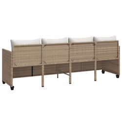 VidaXL 368330 chaise d'extérieur Linge Siège rembourré Polyuréthane, Acier Crème, Blanc - Vue supplémentaire 6