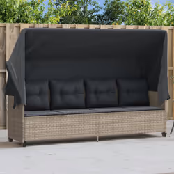 VidaXL 368331 chaise d'extérieur Linge Siège rembourré Polyuréthane, Acier Gris