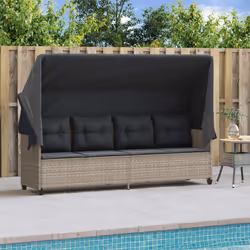VidaXL 368331 chaise d'extérieur Linge Siège rembourré Polyuréthane, Acier Gris