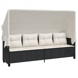 VidaXL 368335 chaise d'extérieur Linge Siège rembourré Polyuréthane, Acier Crème, Blanc